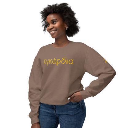Greek "Heartily" Lightweight Crewneck Sweatshirt