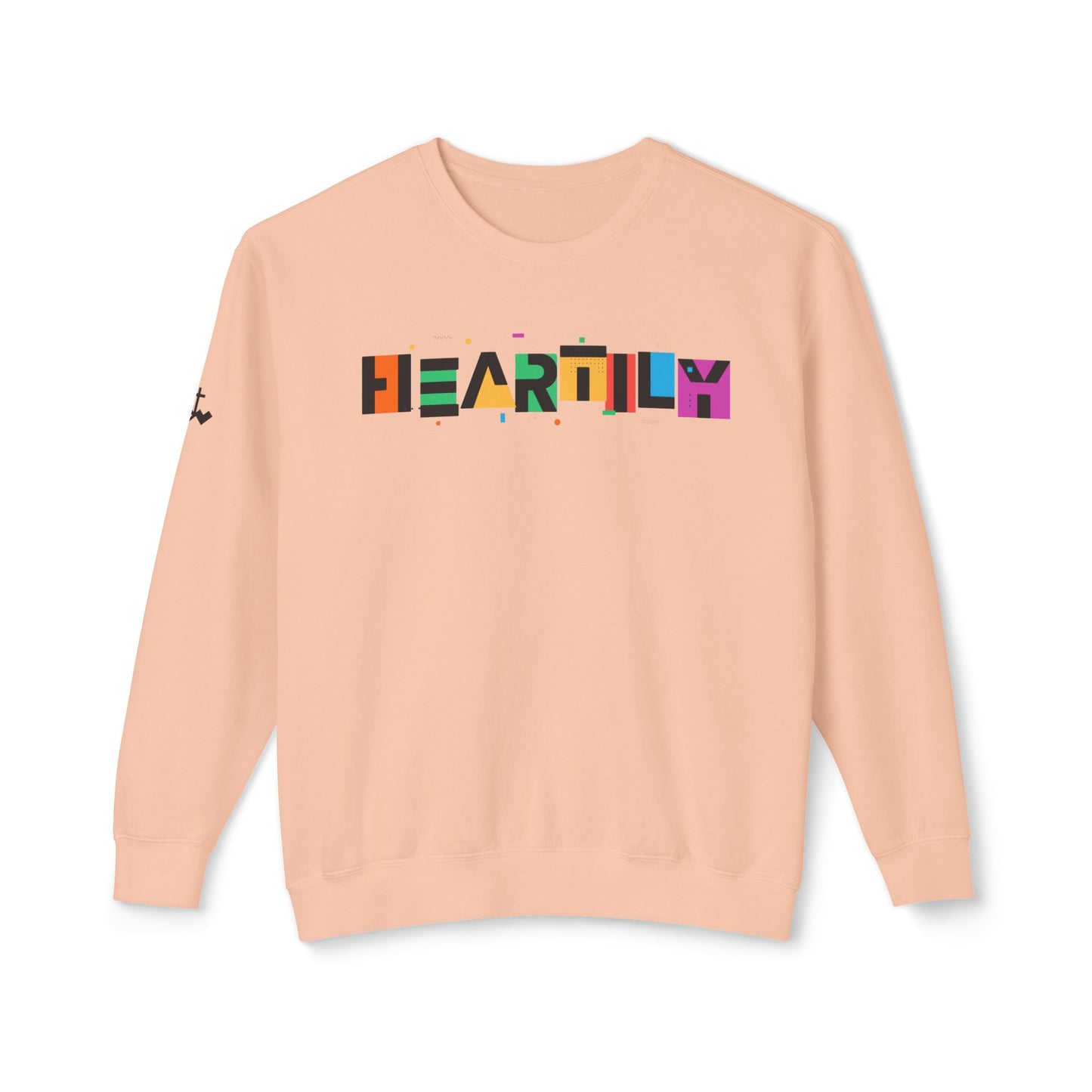 Unisex Heartily Color Font Crewneck Sweatshirt