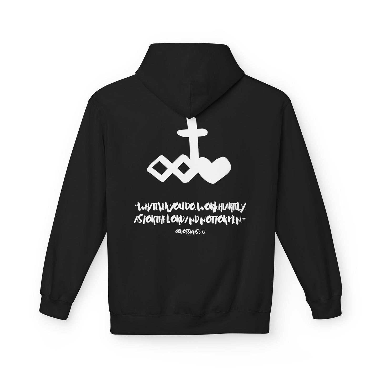 Marker "Work Heartily" Unisex Fleece Hoodie