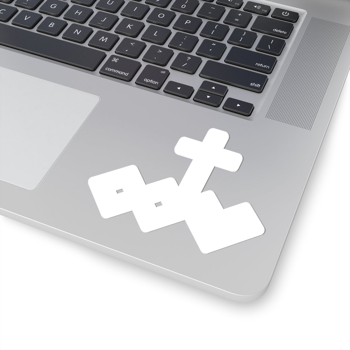 White Kiss-Cut Logo Sticker