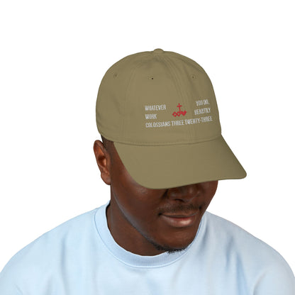 Colossians Three Twenty-Three Baseball Cap