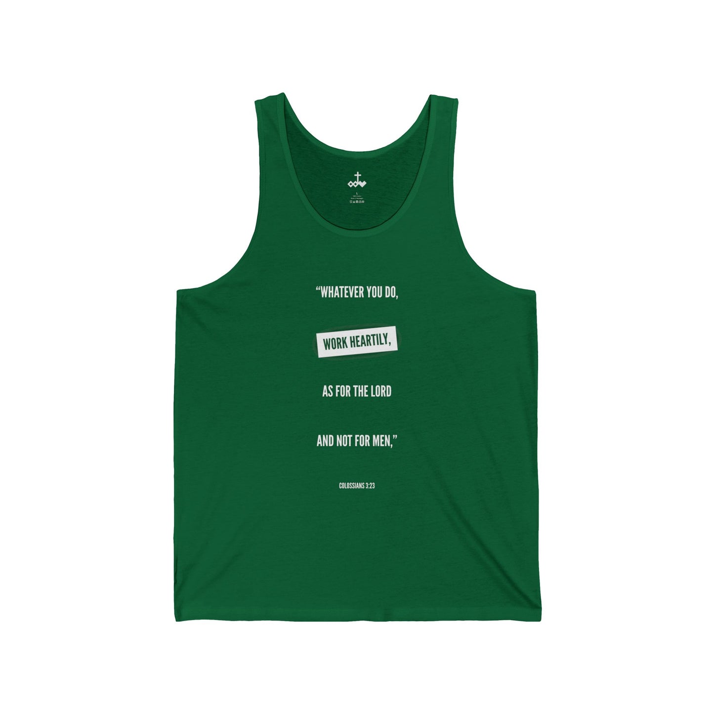 Colossians 3:23 Unisex Jersey Tank