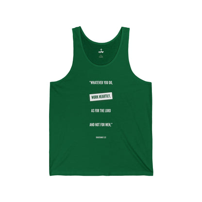Colossians 3:23 Unisex Jersey Tank