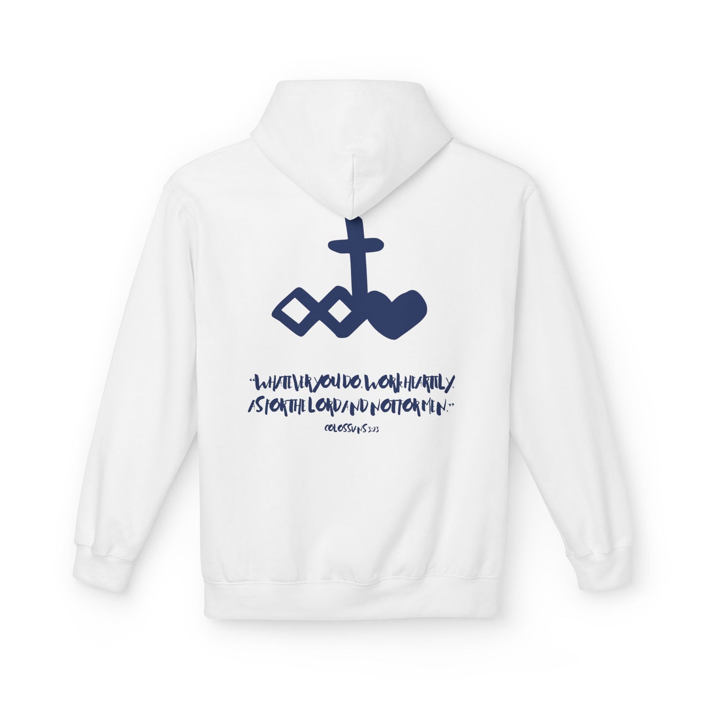 Marker "Work Heartily" Unisex Fleece Hoodie