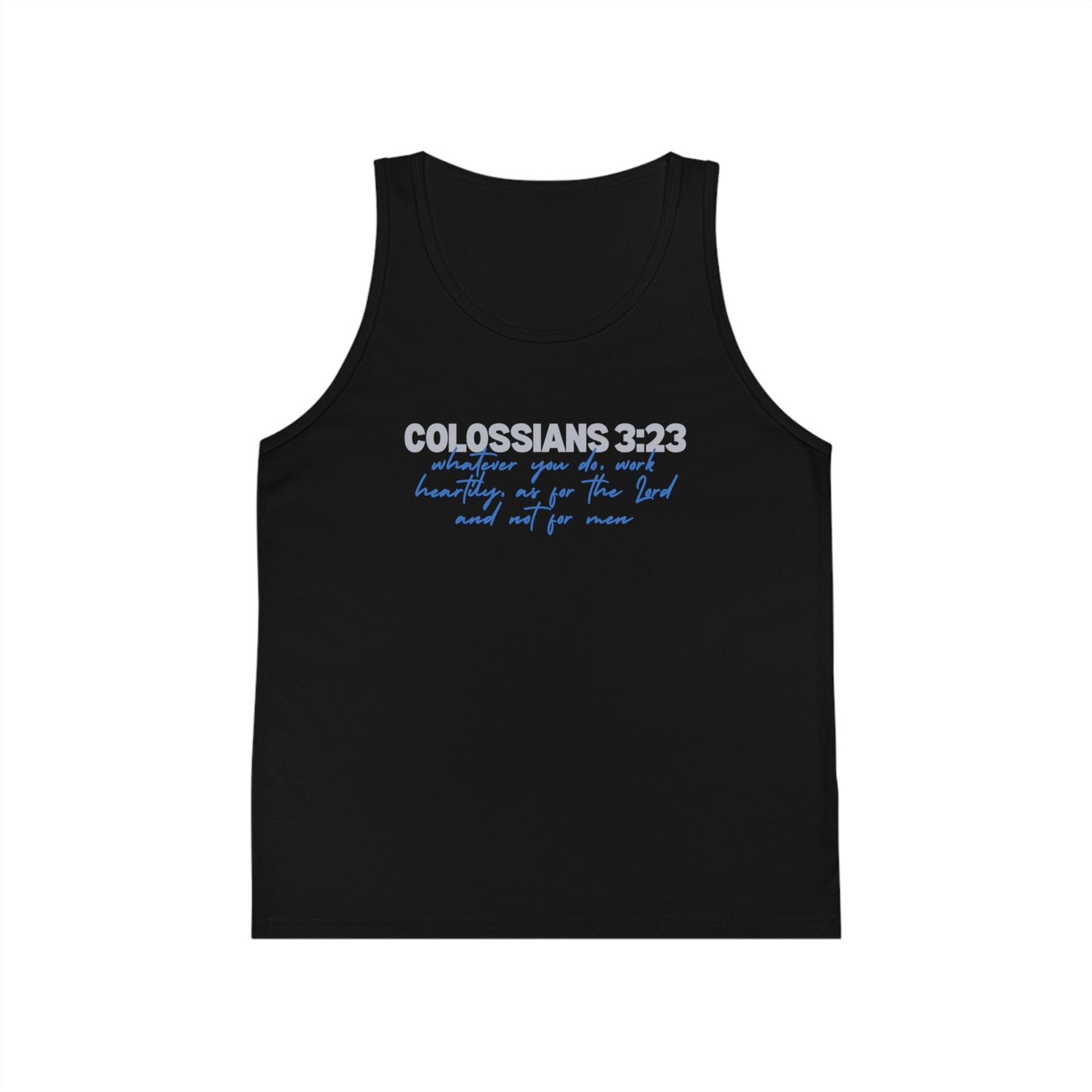 Colossians 3:23 Scripture Kids Tank Top