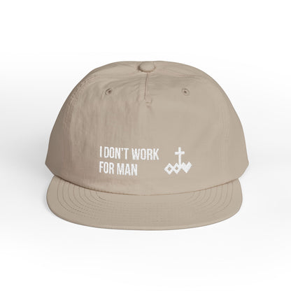 'I Don't Work for Man' Embroidered Snapback Surf Cap