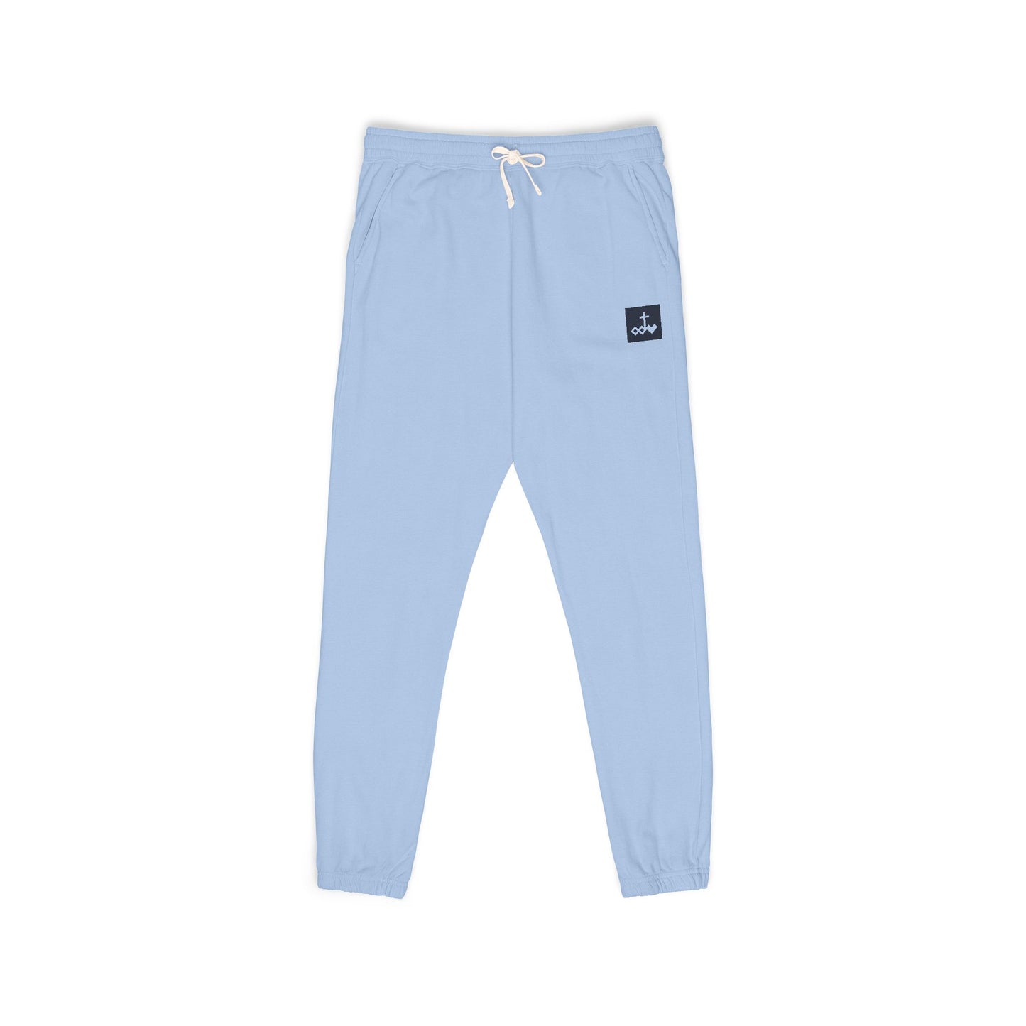 Block Bordered Logo Garment-Dyed Fleece Joggers