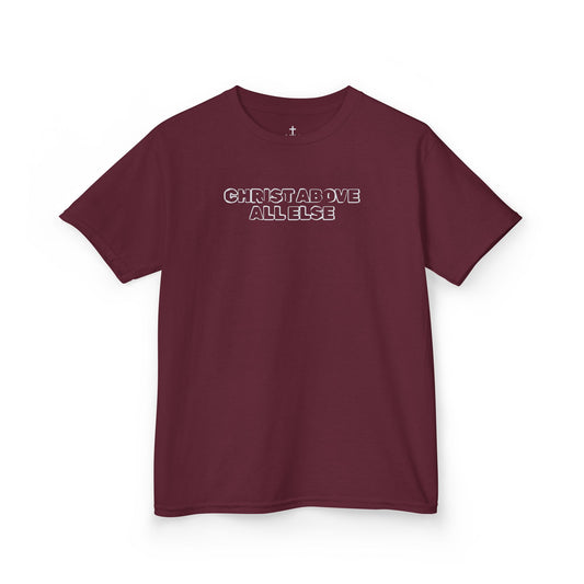 "Christ Above All Else" Kids Minimalist Graphic Tee