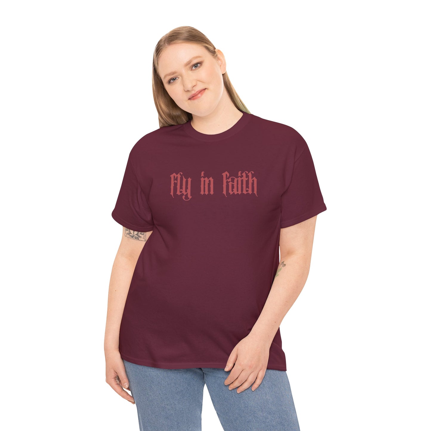 Fly in Faith Gothic Script T-Shirt