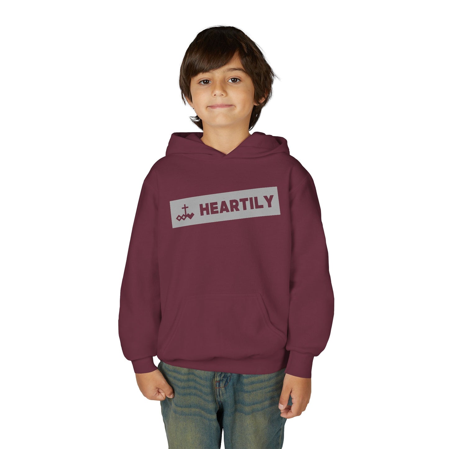 Bordered Name & Logo Youth Hoodie