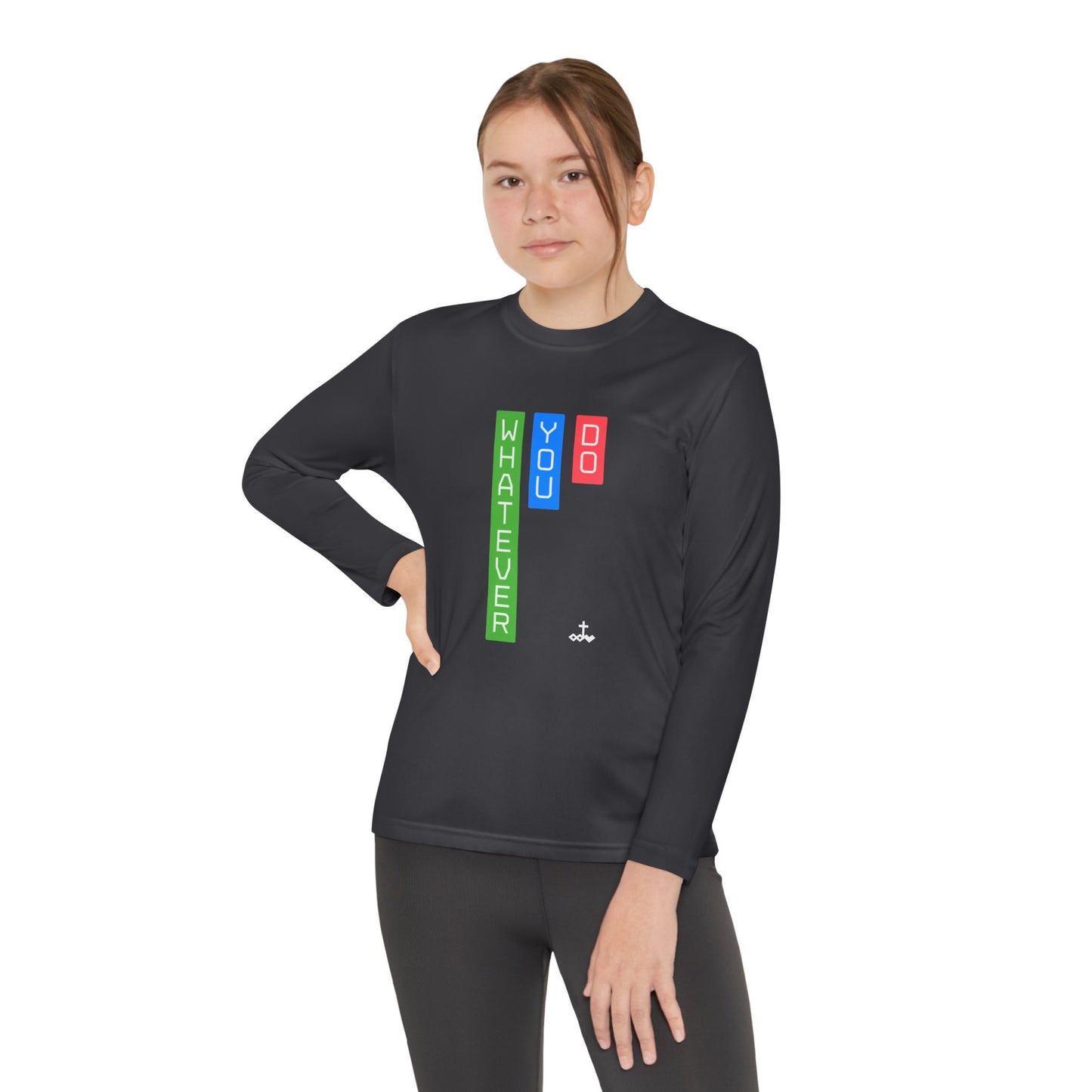 Vertical Block 'Whatever You Do' Youth Long Sleeve Tee