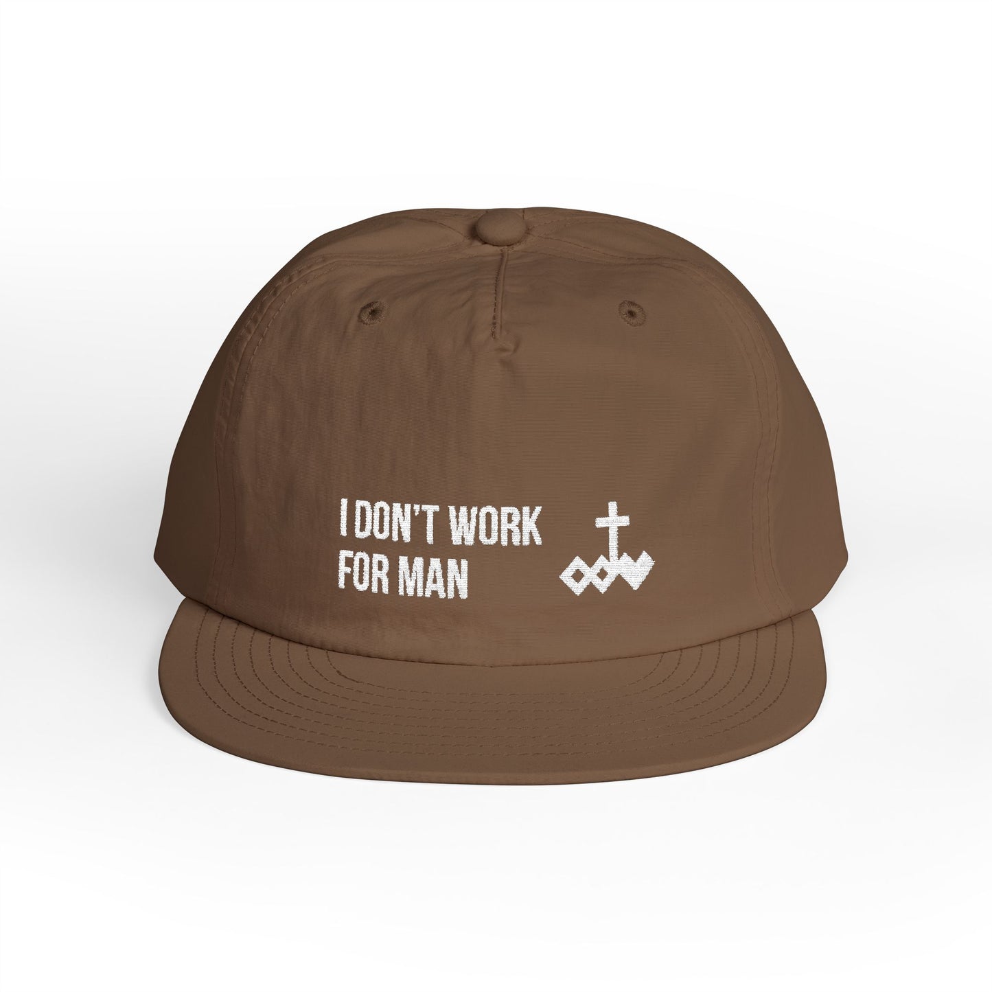 'I Don't Work for Man' Embroidered Snapback Surf Cap