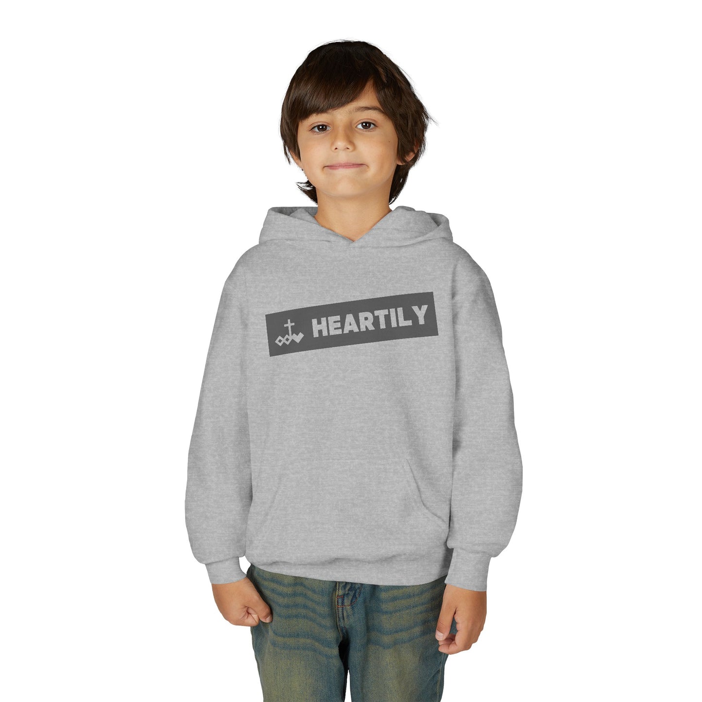 Bordered Name & Logo Youth Hoodie