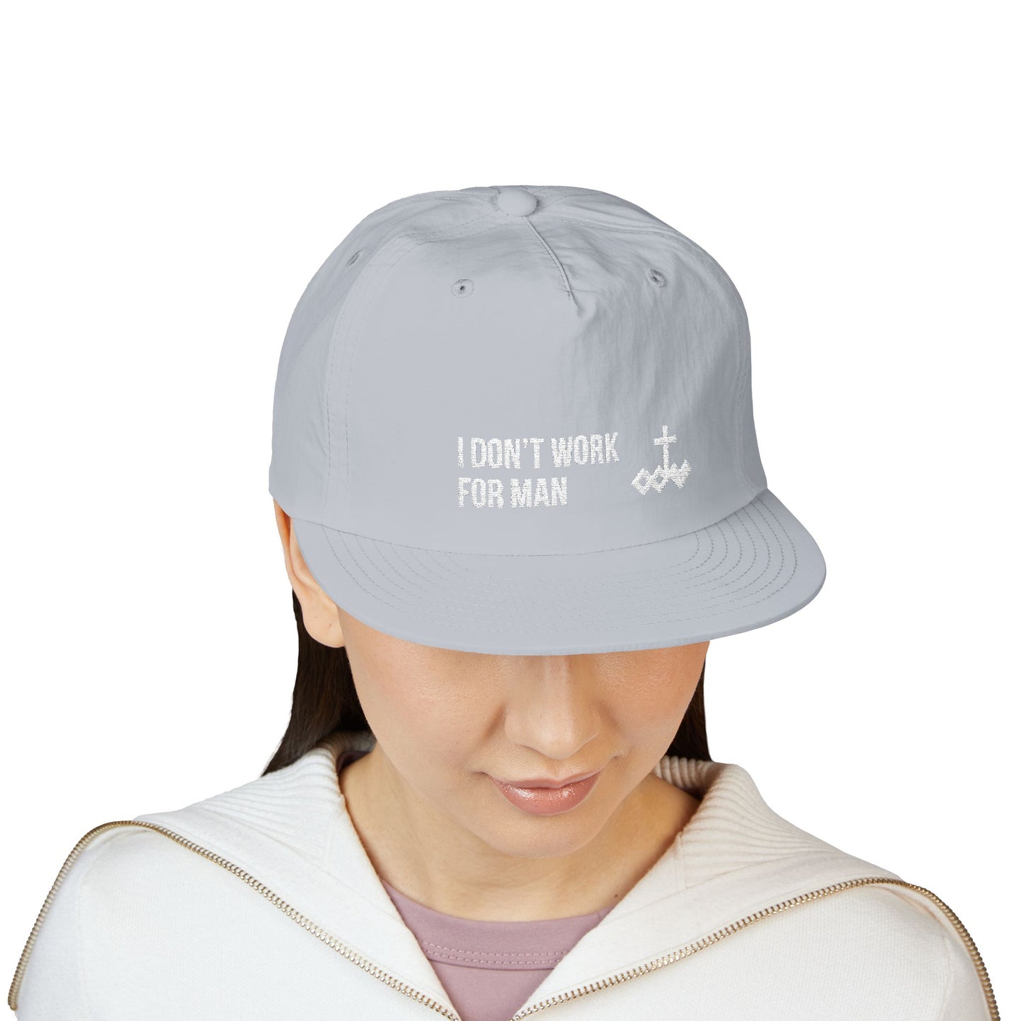'I Don't Work for Man' Embroidered Snapback Surf Cap