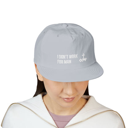 'I Don't Work for Man' Embroidered Snapback Surf Cap