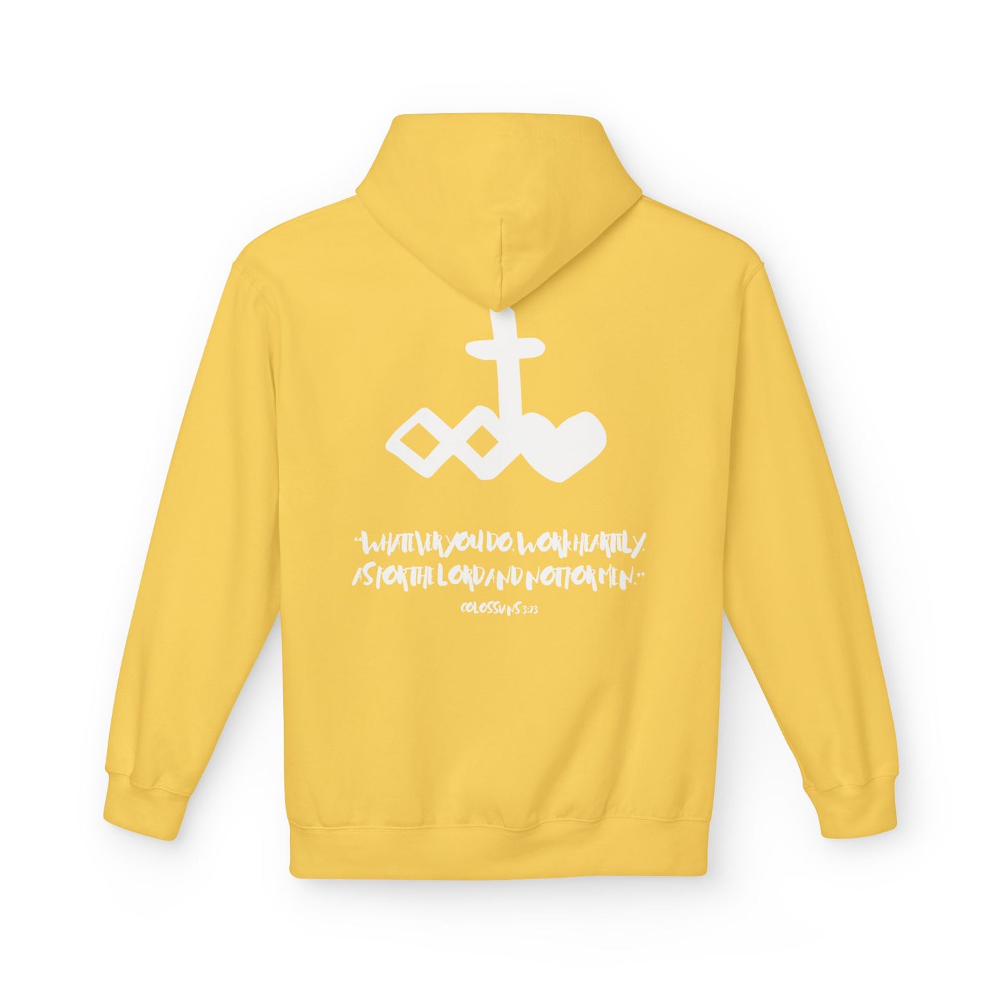 Marker "Work Heartily" Unisex Fleece Hoodie