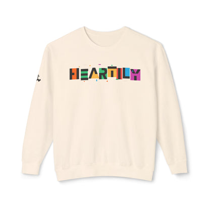 Unisex Heartily Color Font Crewneck Sweatshirt