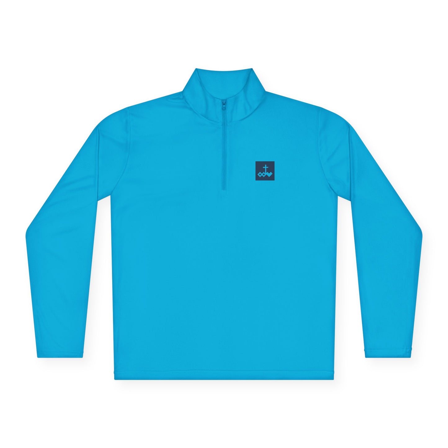 Block Bordered Logo Quarter-Zip Pullover