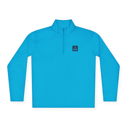 Block Bordered Logo Quarter-Zip Pullover