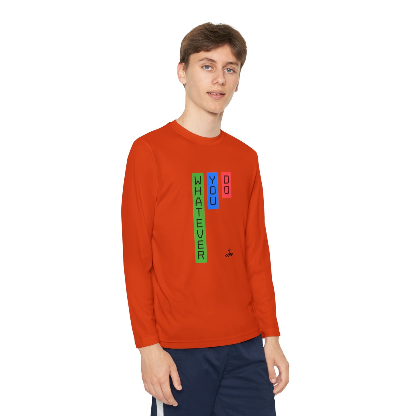 Vertical Block 'Whatever You Do' Youth Long Sleeve Tee