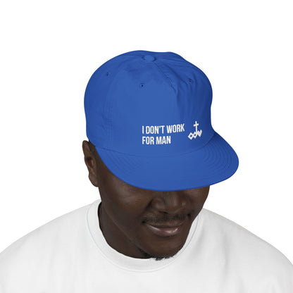 'I Don't Work for Man' Embroidered Snapback Surf Cap