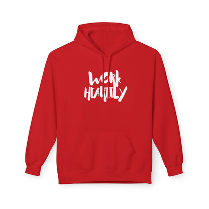 Marker "Work Heartily" Unisex Fleece Hoodie