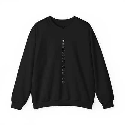 Vertical Text Crewneck Sweatshirt