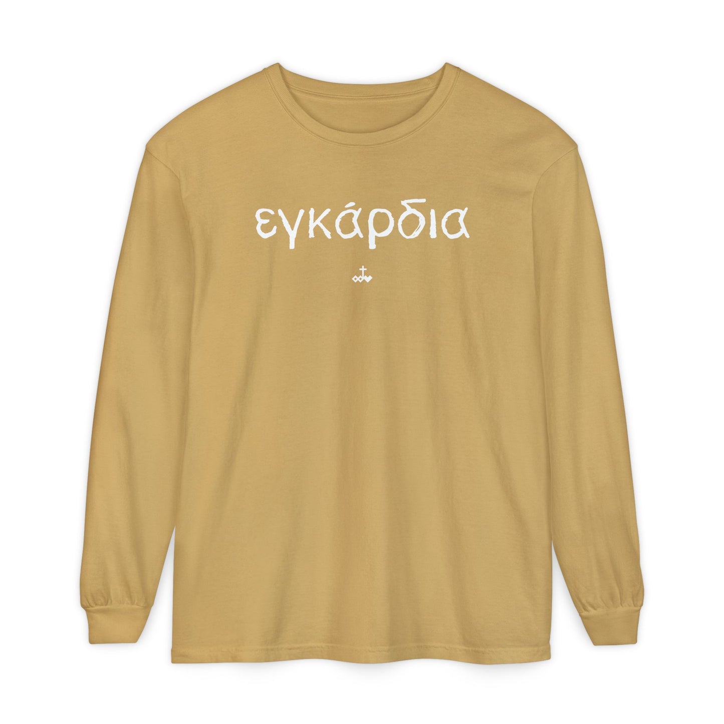 Unisex Greek "Heartily" Long Sleeve T-Shirt