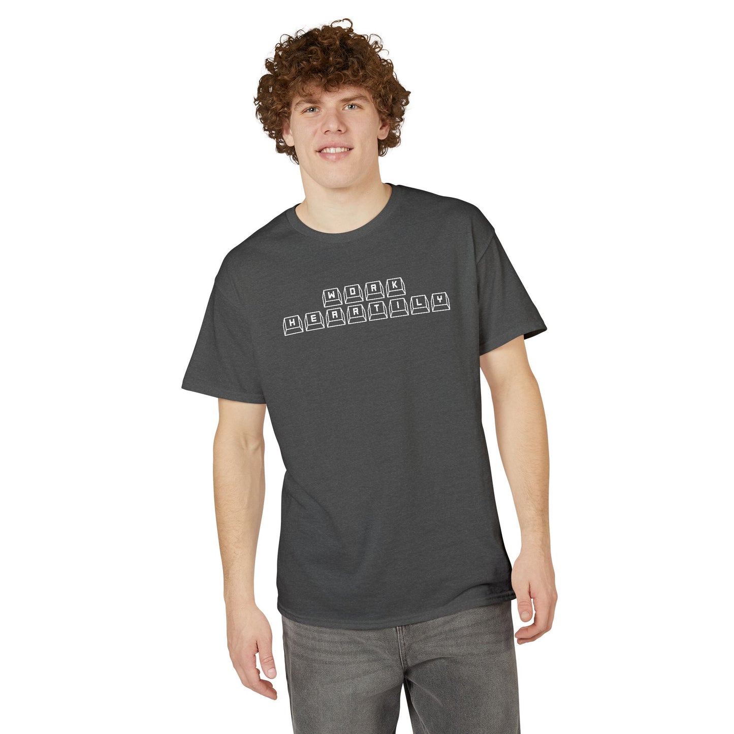'Work Heartily' Keyboard T-Shirt