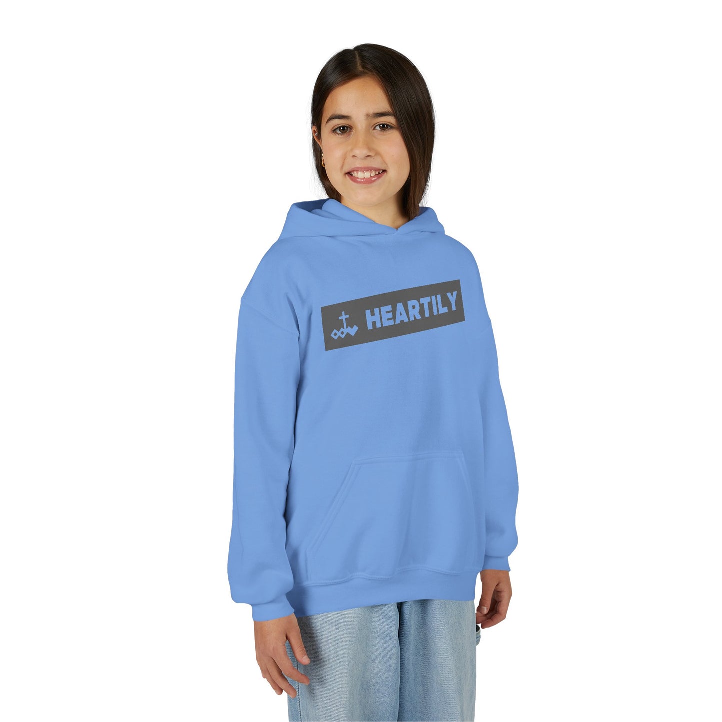 Bordered Name & Logo Youth Hoodie