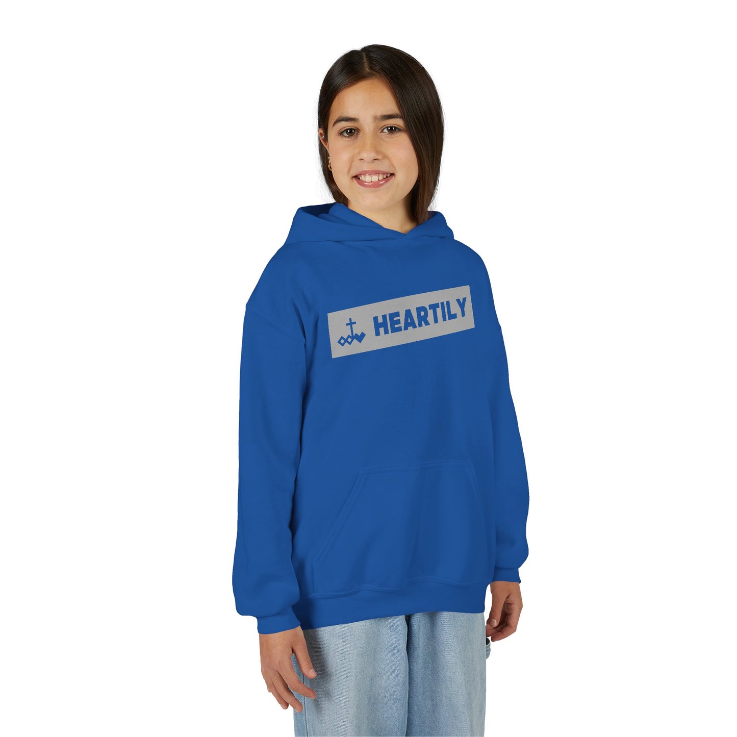 Bordered Name & Logo Youth Hoodie