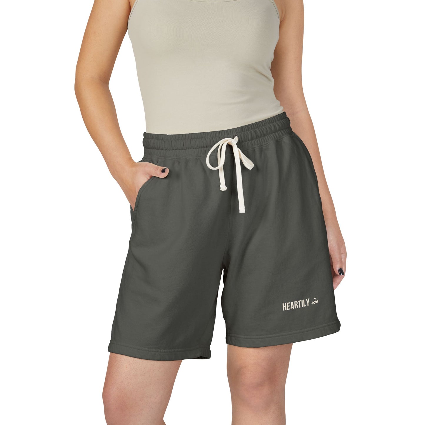 Lightweight Garment-Dyed Fleece Sweat Shorts