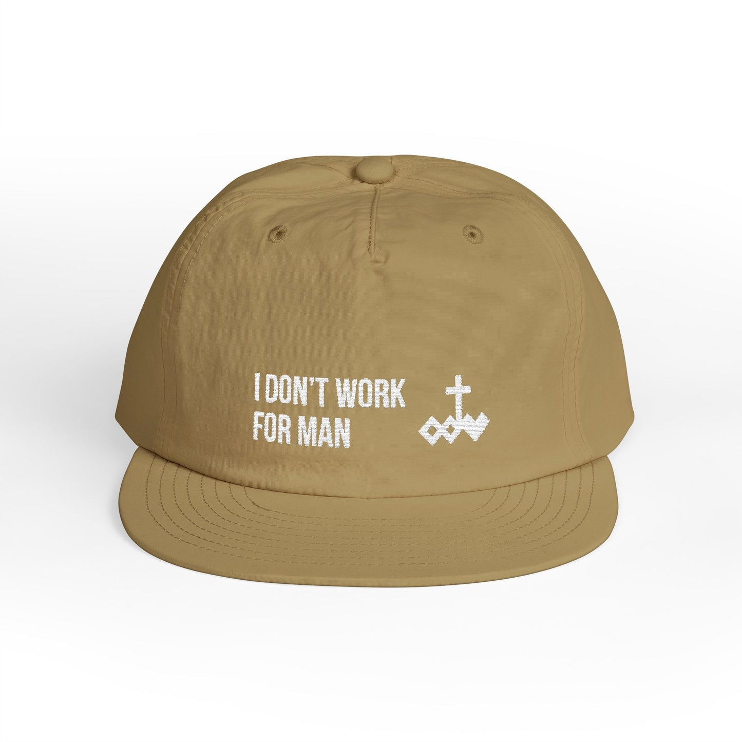 'I Don't Work for Man' Embroidered Snapback Surf Cap