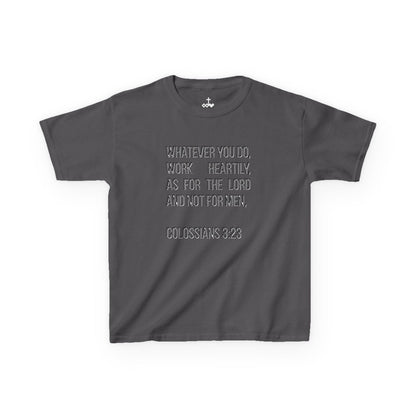Colossians 3:23 Inspirational Kids Tee