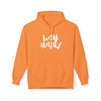 Marker "Work Heartily" Unisex Fleece Hoodie