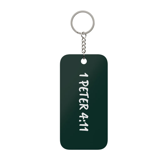 1 Peter 4:11 Keychain