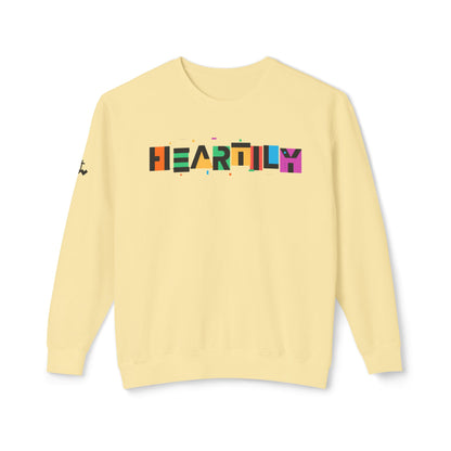 Unisex Heartily Color Font Crewneck Sweatshirt