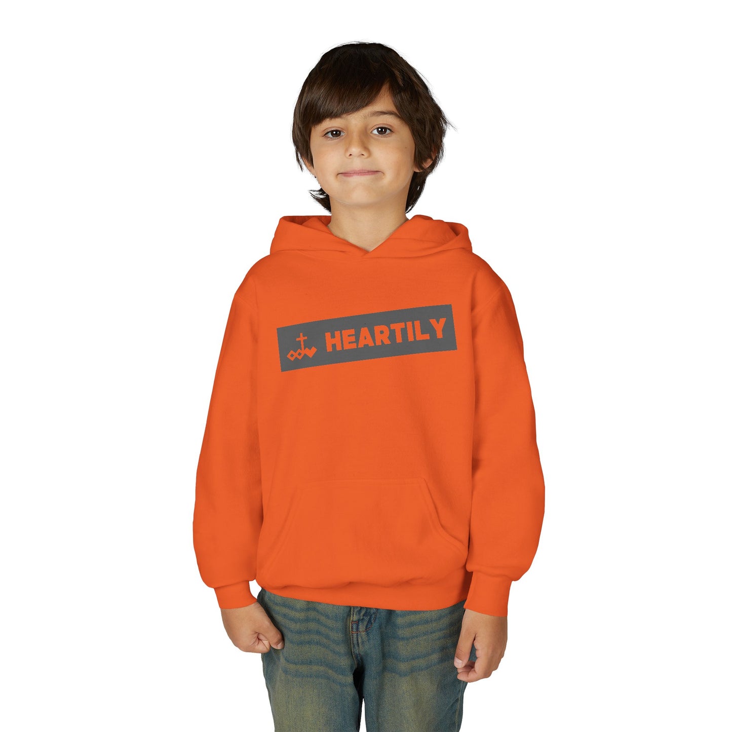 Bordered Name & Logo Youth Hoodie