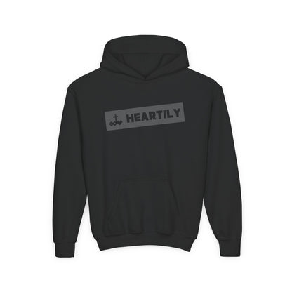 Bordered Name & Logo Youth Hoodie