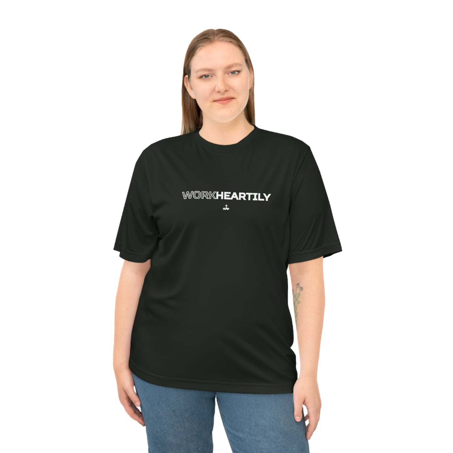 'Work Heartily' Unisex Performance T-Shirt