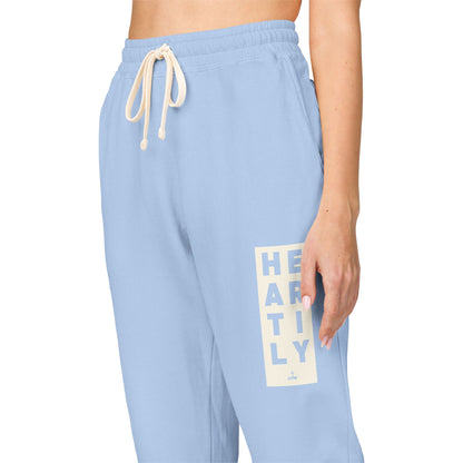 Block Border Heartily Garment-Dyed Fleece Joggers