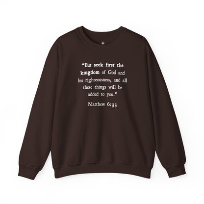 Unisex Matthew 6:33 Crewneck Sweatshirt