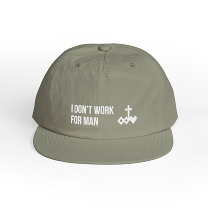 'I Don't Work for Man' Embroidered Snapback Surf Cap