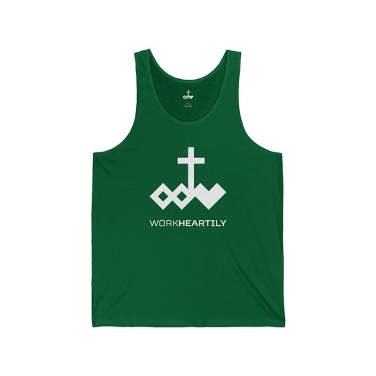 Logo & 'Work Heartily' Tank Top
