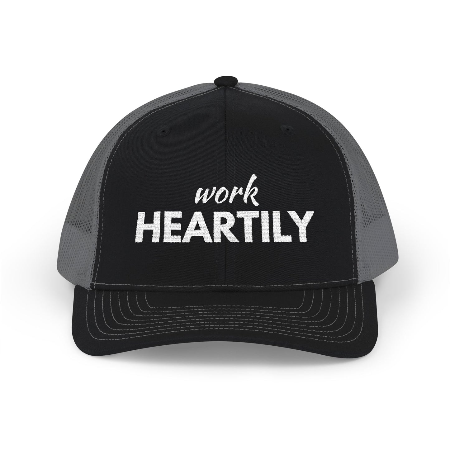 "Work Heartily" Snapback Trucker Cap
