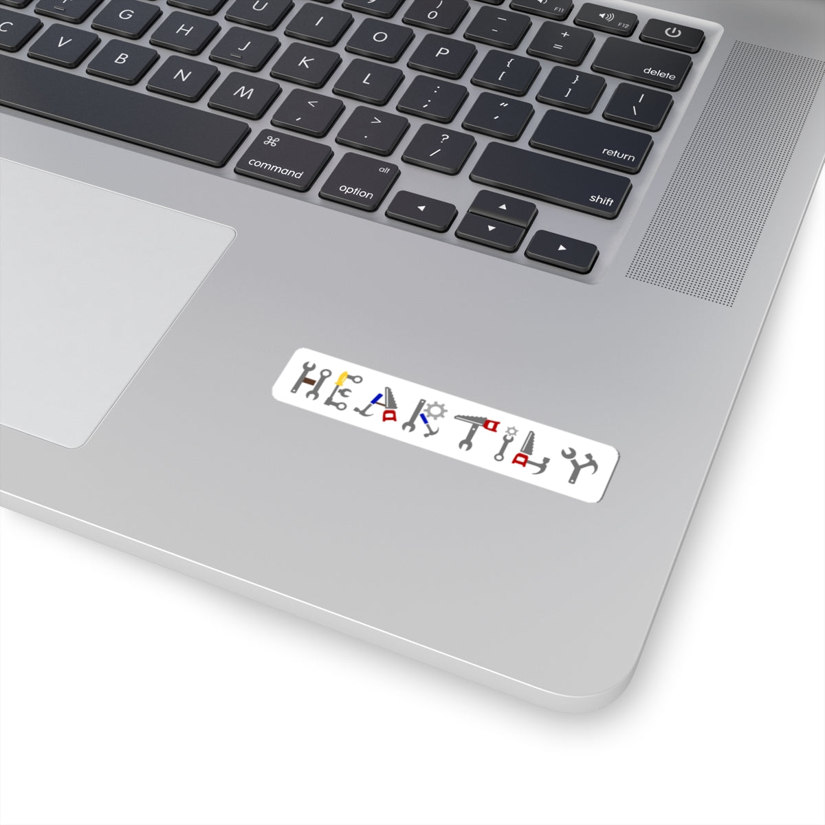 'Heartily' Tool Word Art Kiss-Cut Sticker