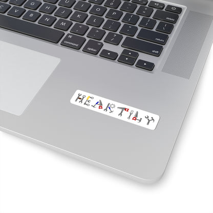 'Heartily' Tool Word Art Kiss-Cut Sticker