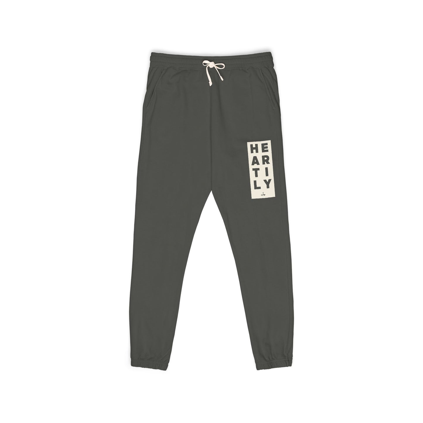 Block Border Heartily Garment-Dyed Fleece Joggers