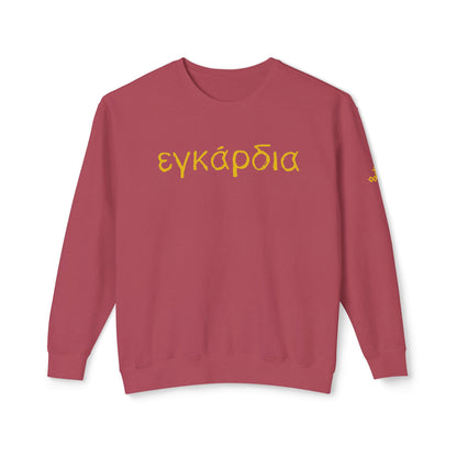 Greek "Heartily" Lightweight Crewneck Sweatshirt