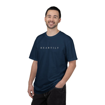 Plain Heartily Scripture T-Shirt